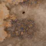 ...e restano pochi segni degli affreschi un tempo presenti sul soffitto